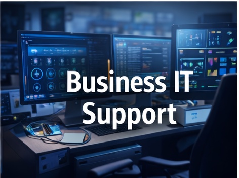 Business IT support desk and devices